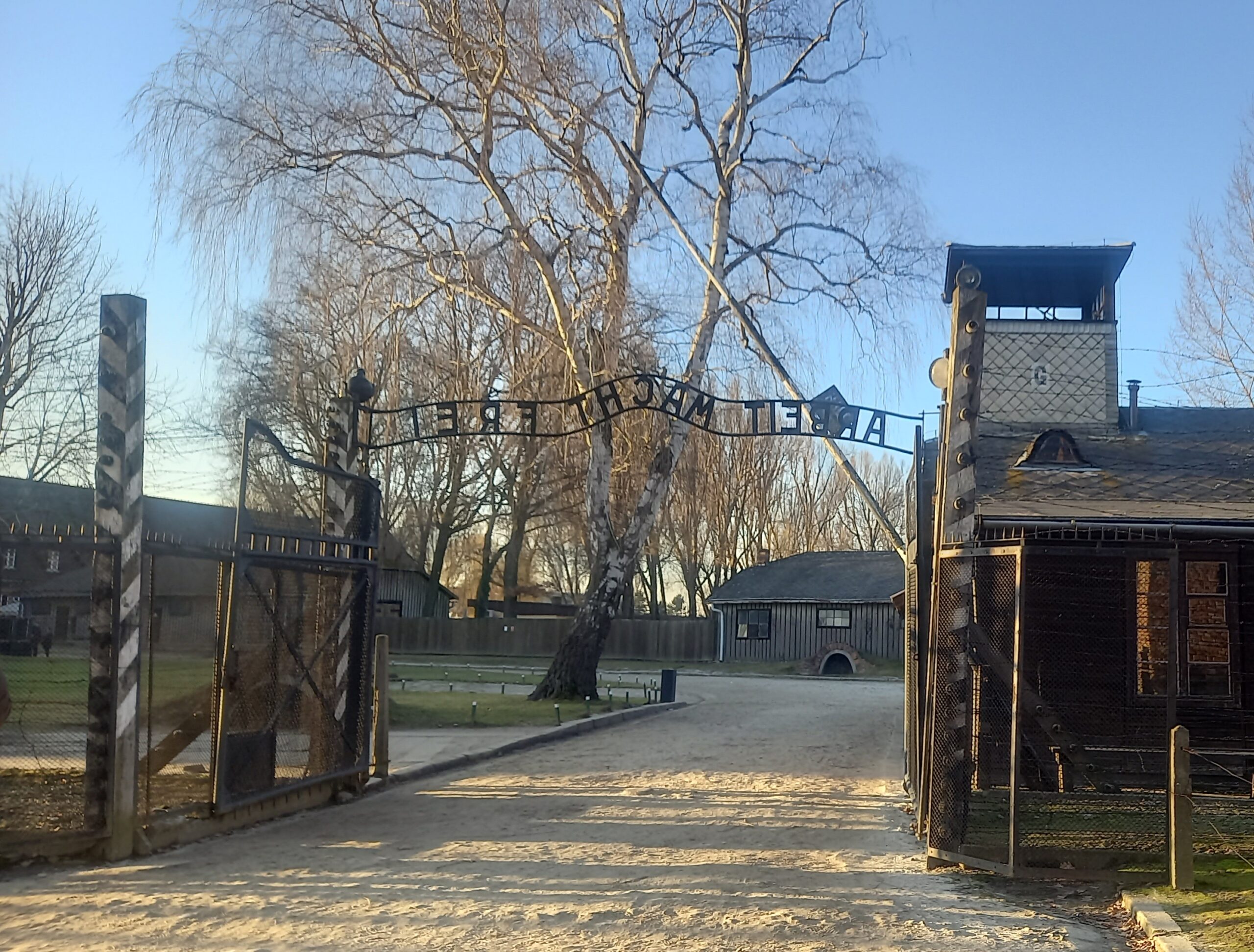 The entrance gate to the Auschwitz camp – Oświęcim